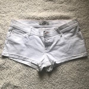 White jean shorts